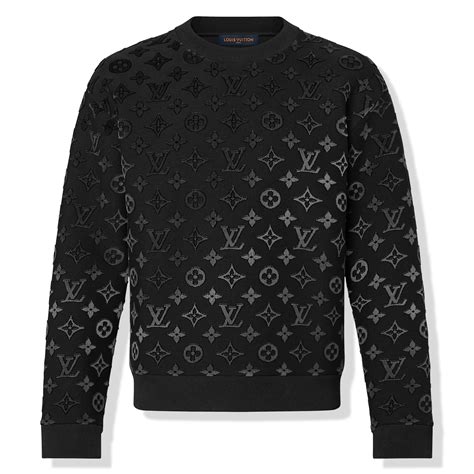 lv monogram sweater black|louis vuitton sweatshirts for men.